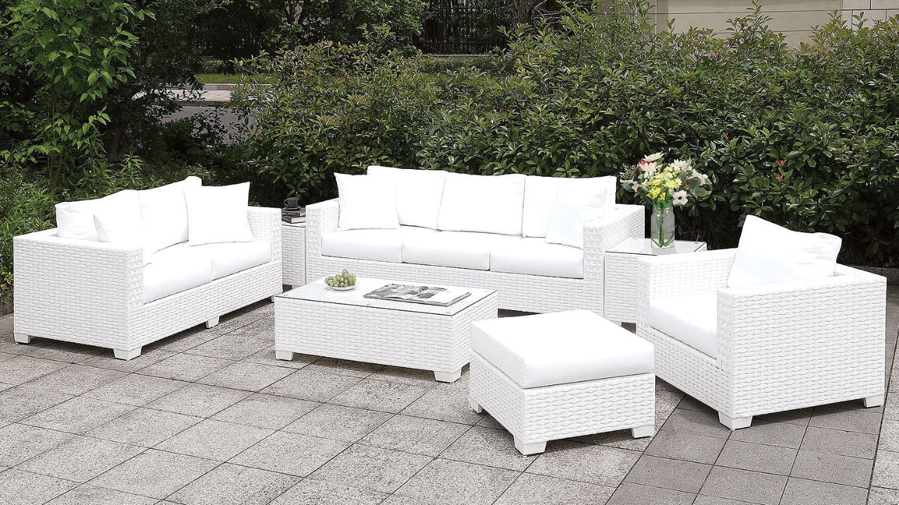black and white outdoor furniture